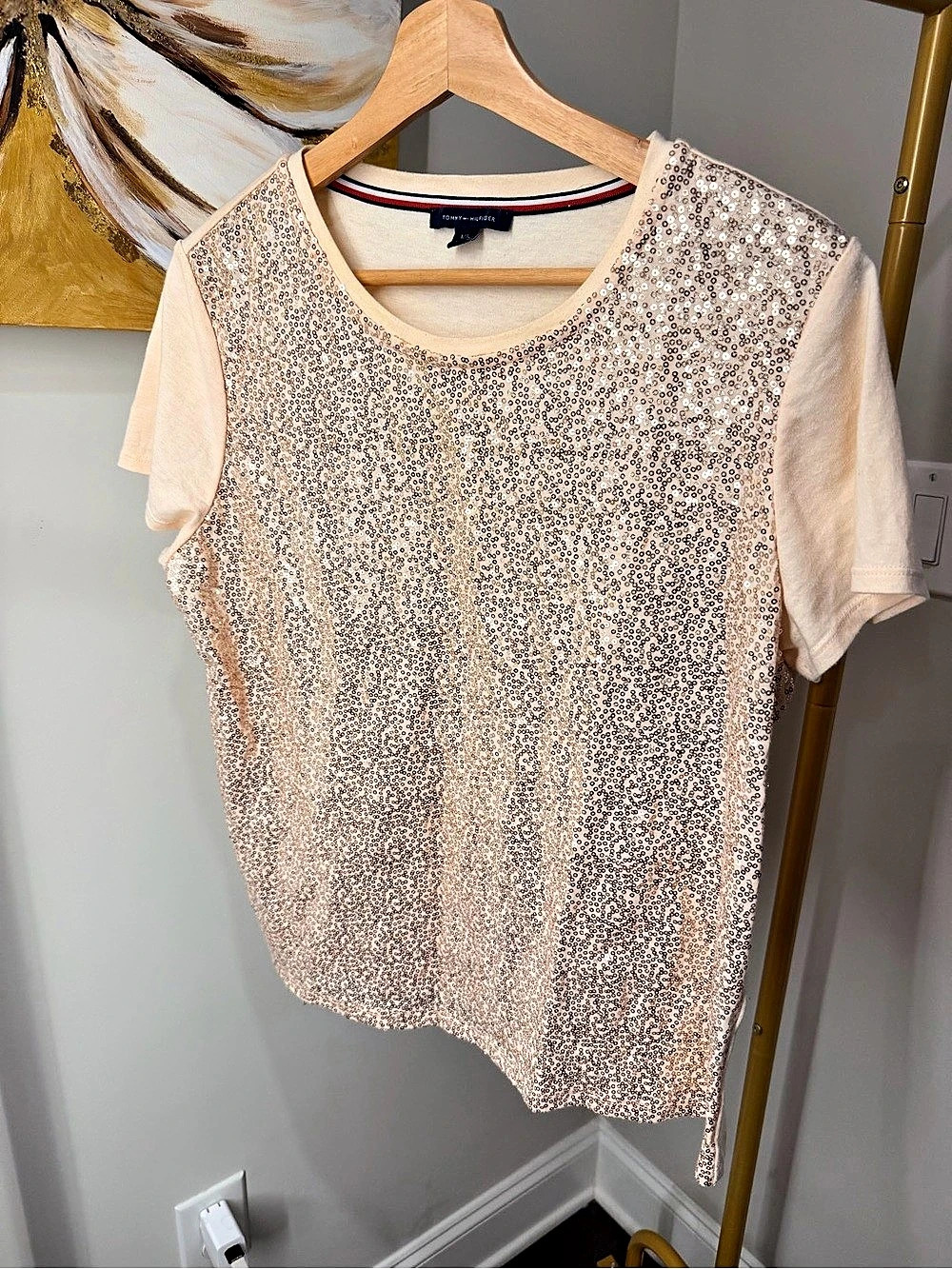 Tommy Hilfiger Animal Print Short Sleeve Tee Size Large